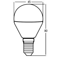 LED Leuchtmittel E14 Kugel P45 5 Watt | matt